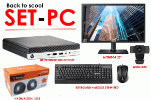  SET PC HP PRODESK 600 G3 USFF + SAMSUNG 22″ ( INTEL CORE I5-6500/ 8GB / SSD 256GB /W11/MONITOR SAMS